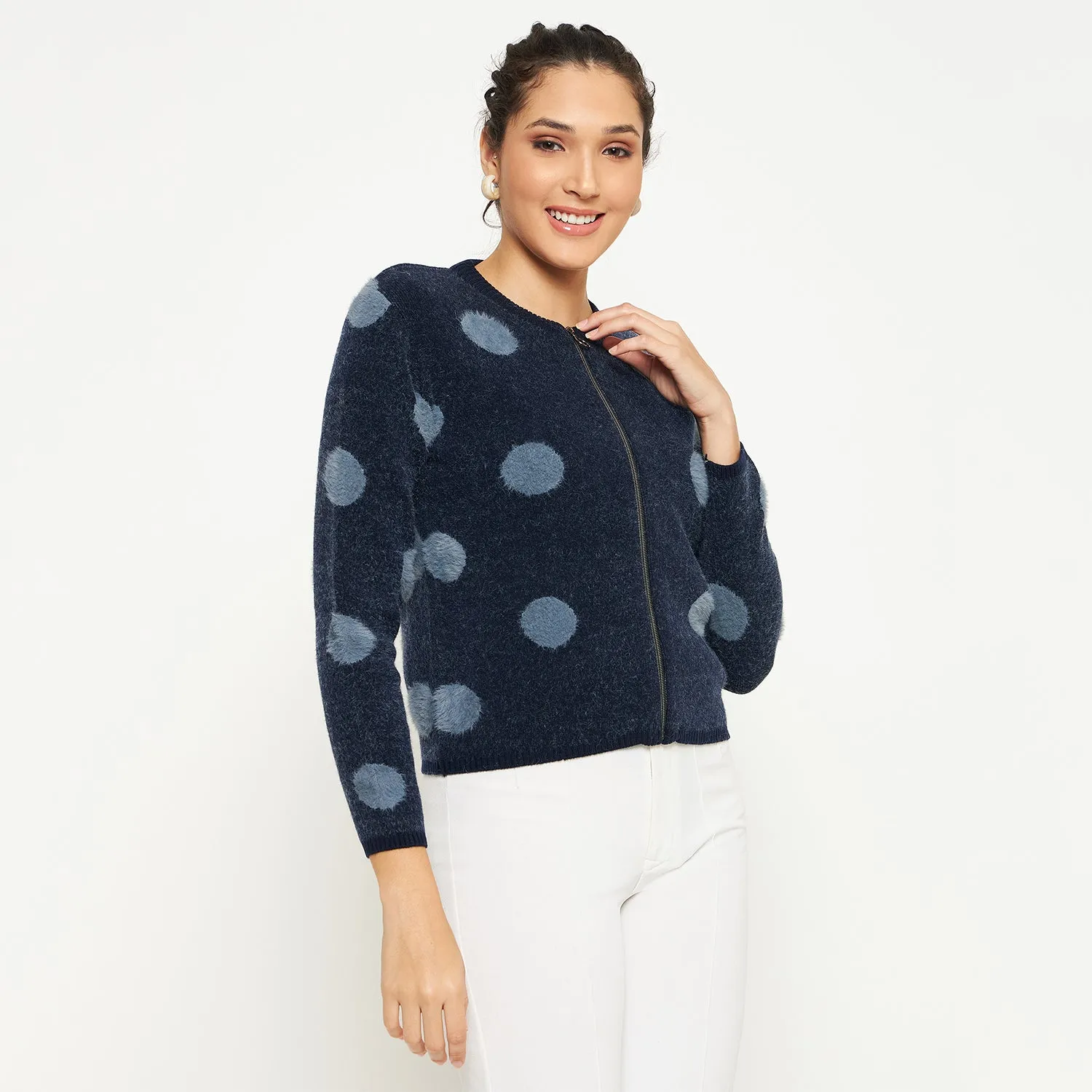 Duke Stardust Women Full Sleeve Zipper Cardigan (SDS1005R)