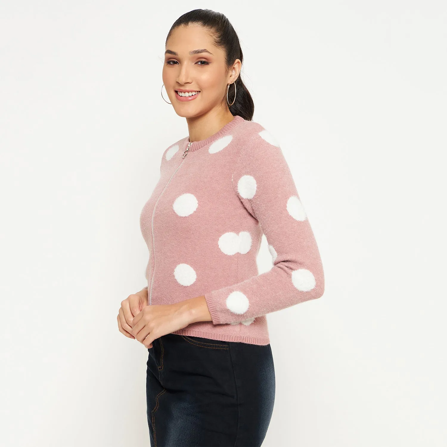 Duke Stardust Women Full Sleeve Zipper Cardigan (SDS1005R)