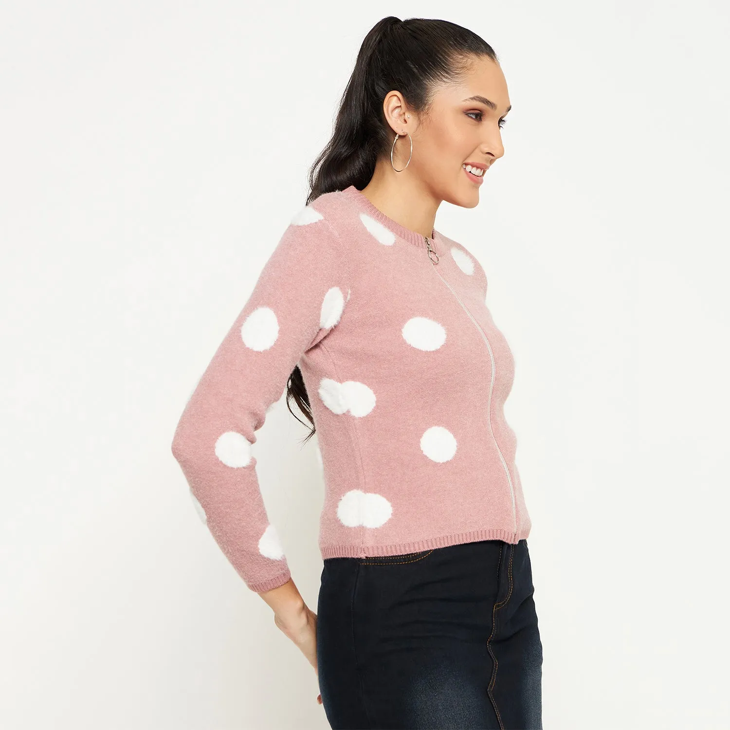 Duke Stardust Women Full Sleeve Zipper Cardigan (SDS1005R)