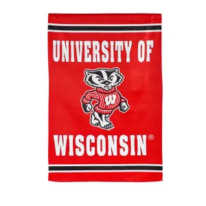 Embossed Suede Flag, House Size, University of Wisconsin-Madison,13es984