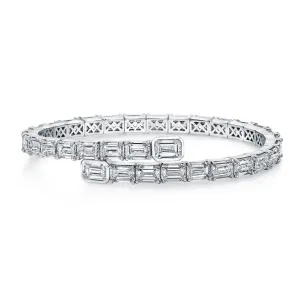 Emerald Cut Spiral Bracelet