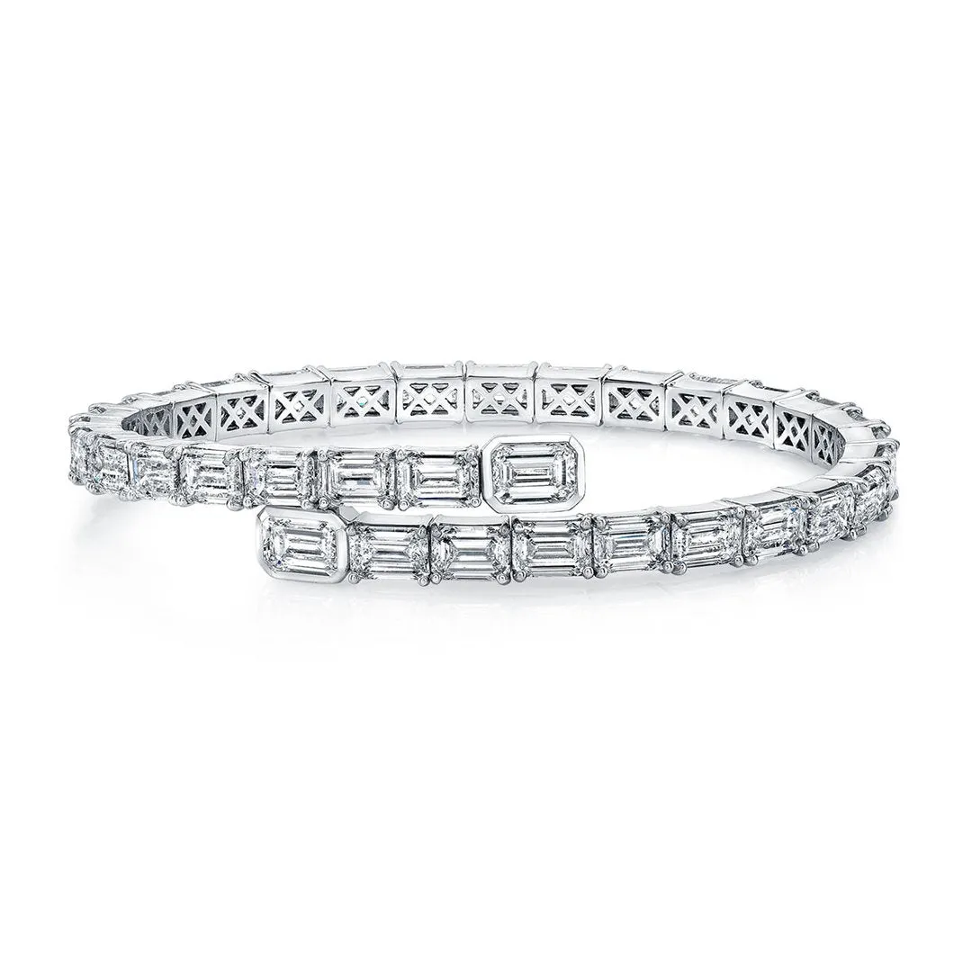 Emerald Cut Spiral Bracelet