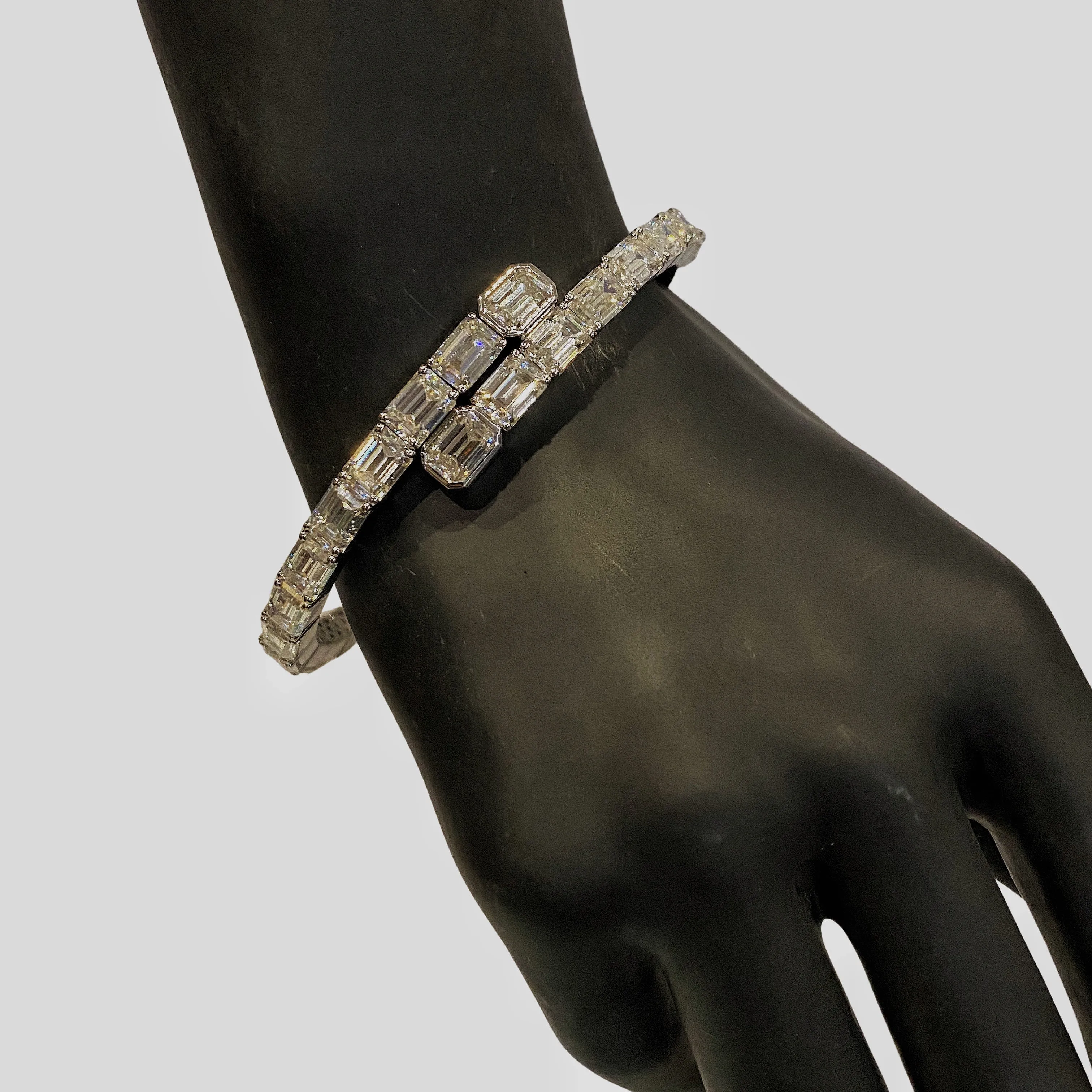 Emerald Cut Spiral Bracelet