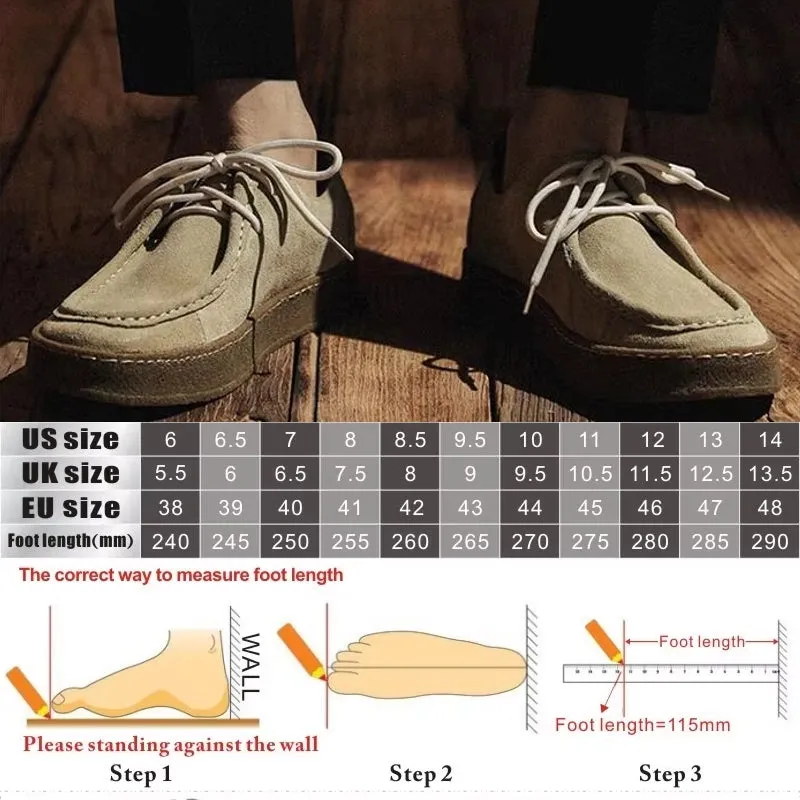 Fashion Men Classic Retro Suede Shoes