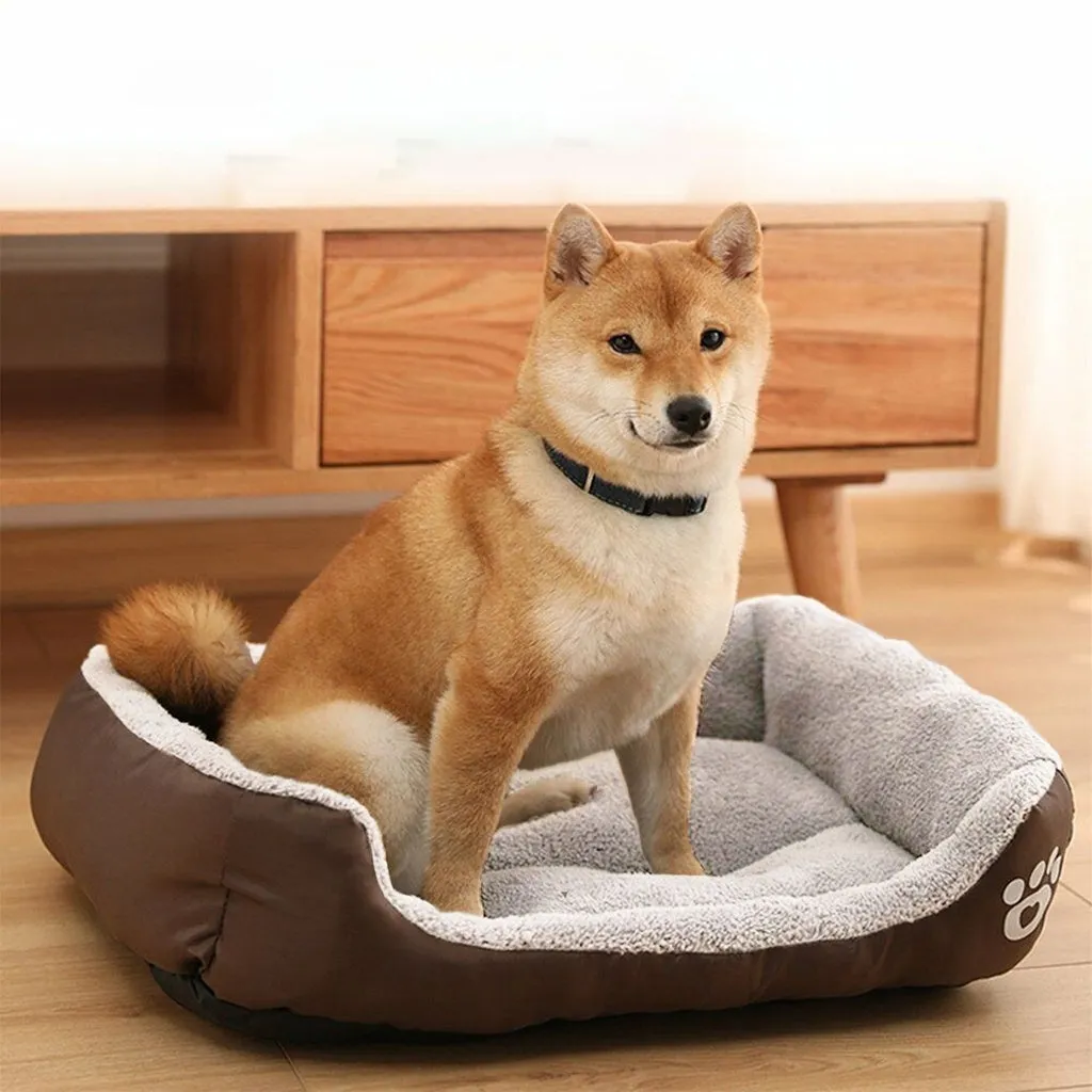 Floofi Pet Bed Square L Size (Coffee)