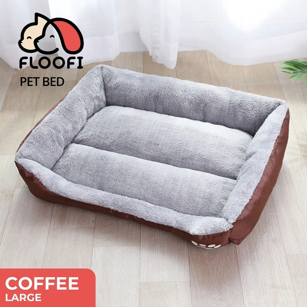 Floofi Pet Bed Square L Size (Coffee)