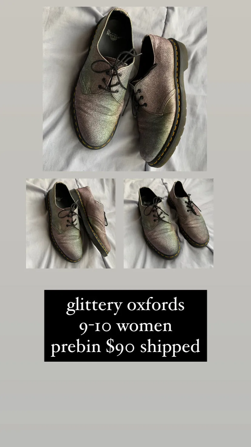 Glittery oxfords