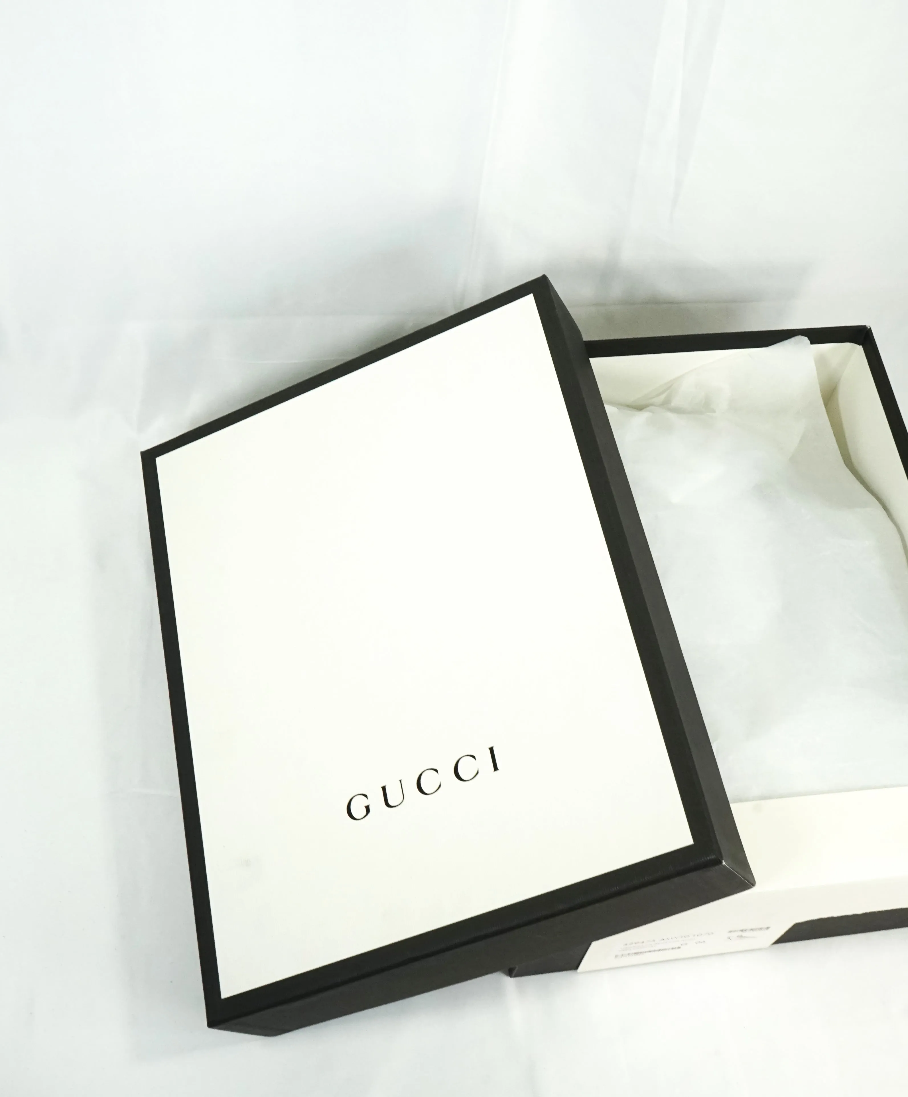 GUCCI -Red and Green Logo Stripe GG High-Top Black Sneakers - 6G / 6.5 US