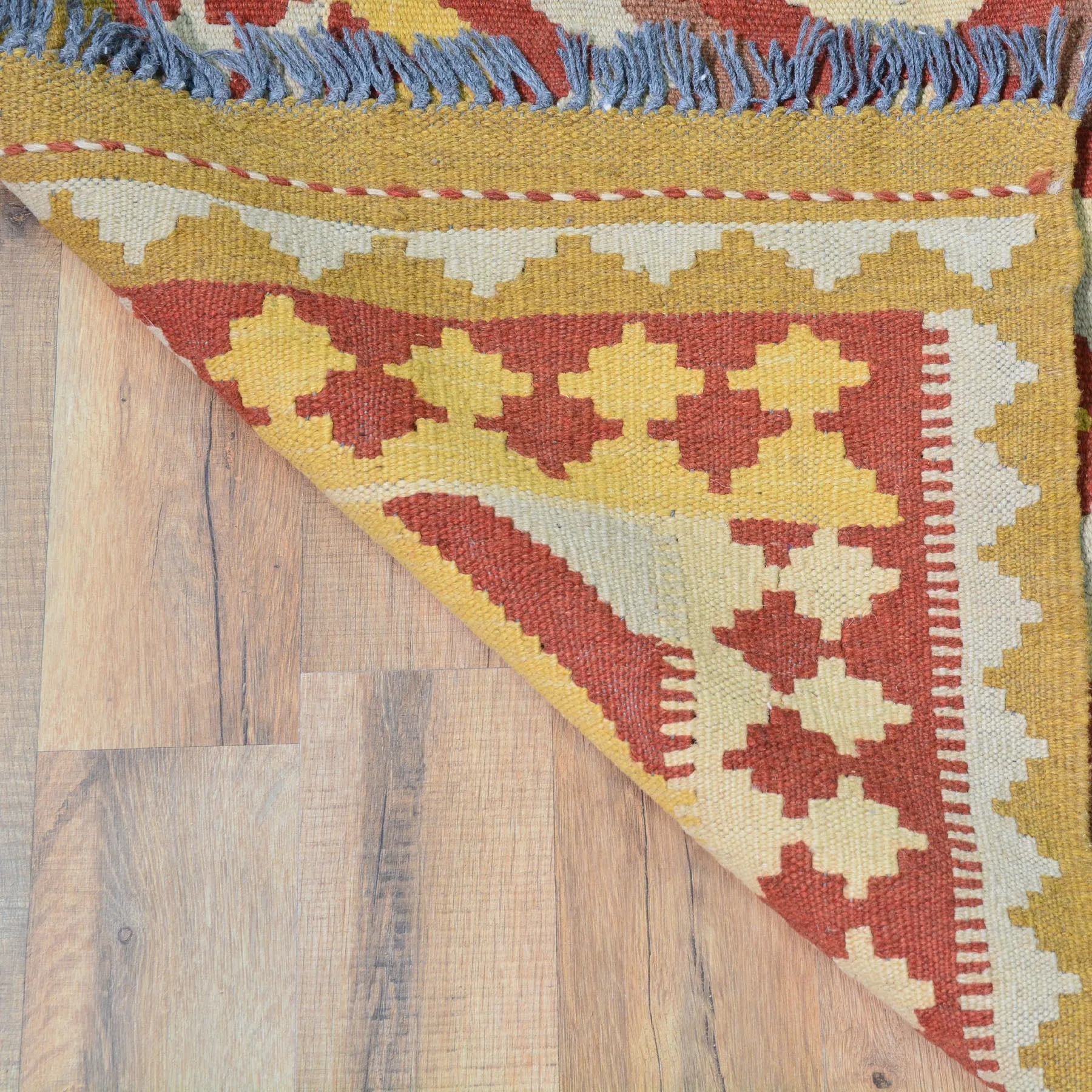 Hand-Woven Afghan Tribal Momana Kilim Handmade Wool Rug (Size 3.4 X 6.10) Brral-5169