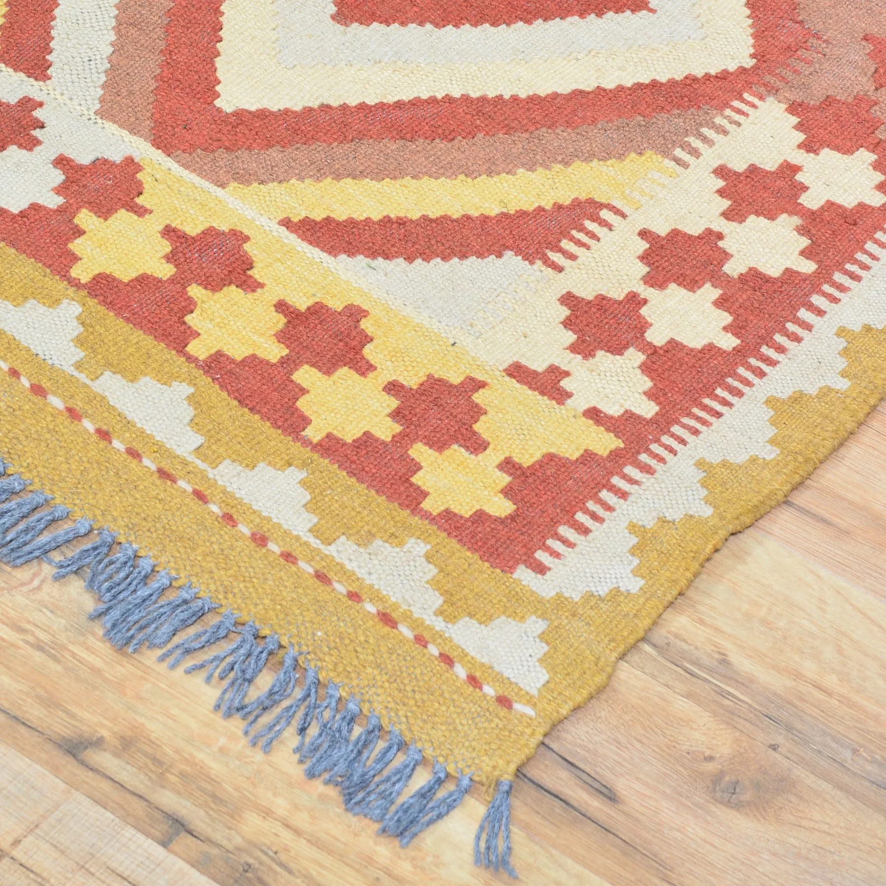 Hand-Woven Afghan Tribal Momana Kilim Handmade Wool Rug (Size 3.4 X 6.10) Brral-5169