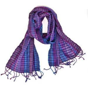 Hand Woven Fringed Scarf | Atitlan Evening