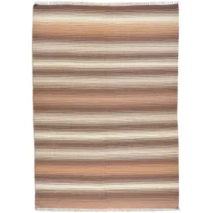 Hand-Woven Handmade Striped Kilim Flatweave Wool Rug (Size 5.5 X 7.9) Cwral-4173