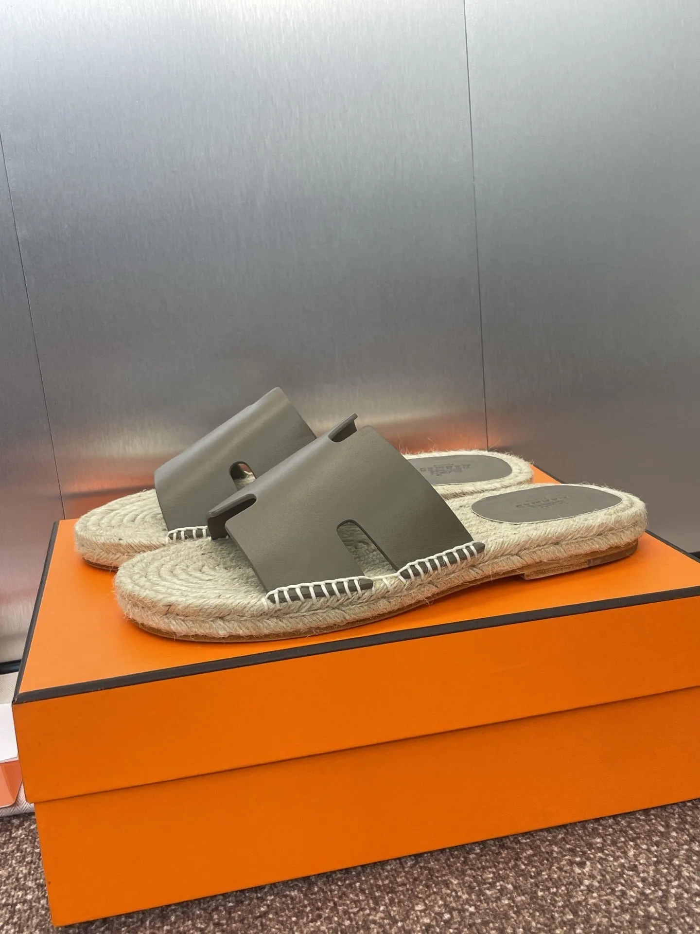 HM 25 Antigua Espadrilles Etoupe Calfskin