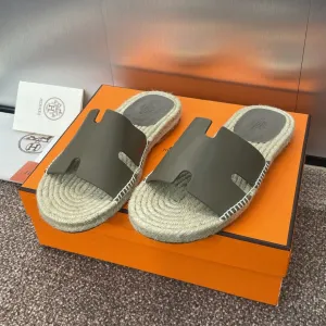 HM 25 Antigua Espadrilles Etoupe Calfskin