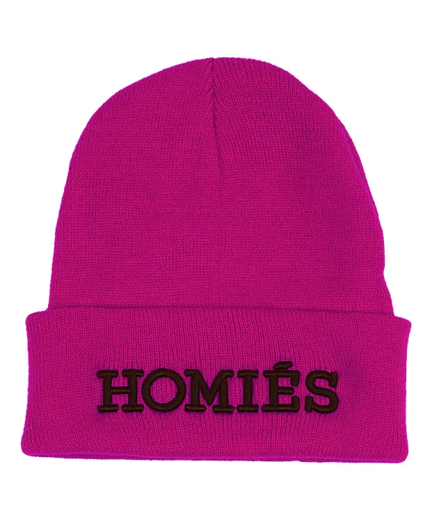 HOMIÉS FUCHSIA/BLACK BEANIE