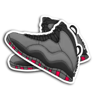 Jordan 10 "Infrared Grey" Sneaker Sticker