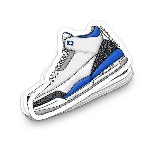 Jordan 3 "Racer Blue" Sneaker Sticker