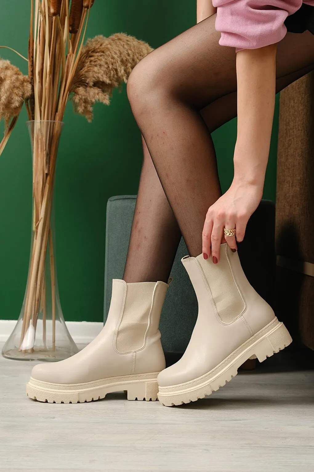Keanna Elastic Thick Sole Women's Boots