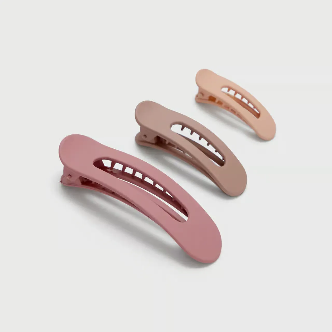 Kitsch Flat Lay Claw Clip 3pc Flat - Terracotta