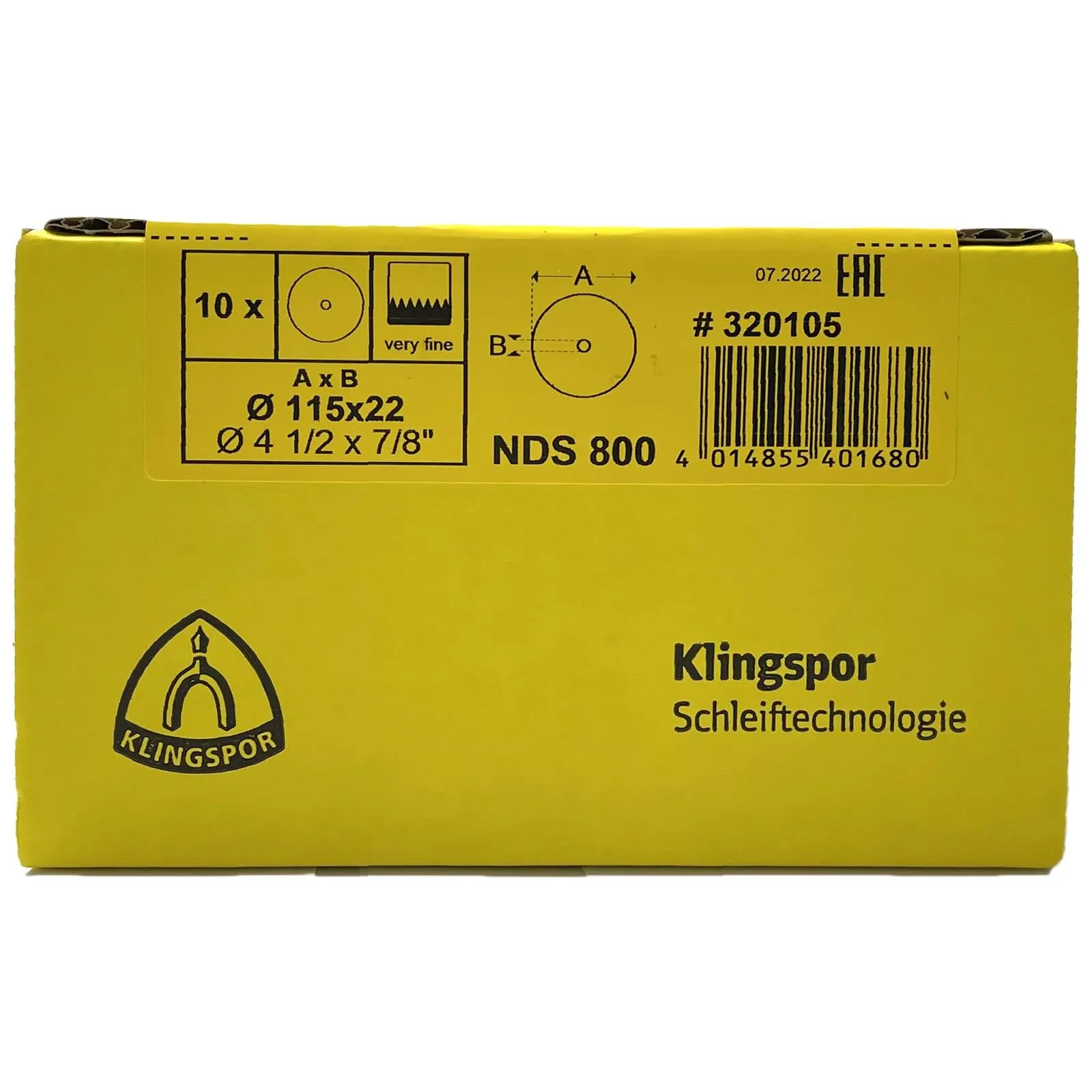 Klingspor Non Woven Web Discs for Metals Stainless Steel Like Scotch Brite 115mm