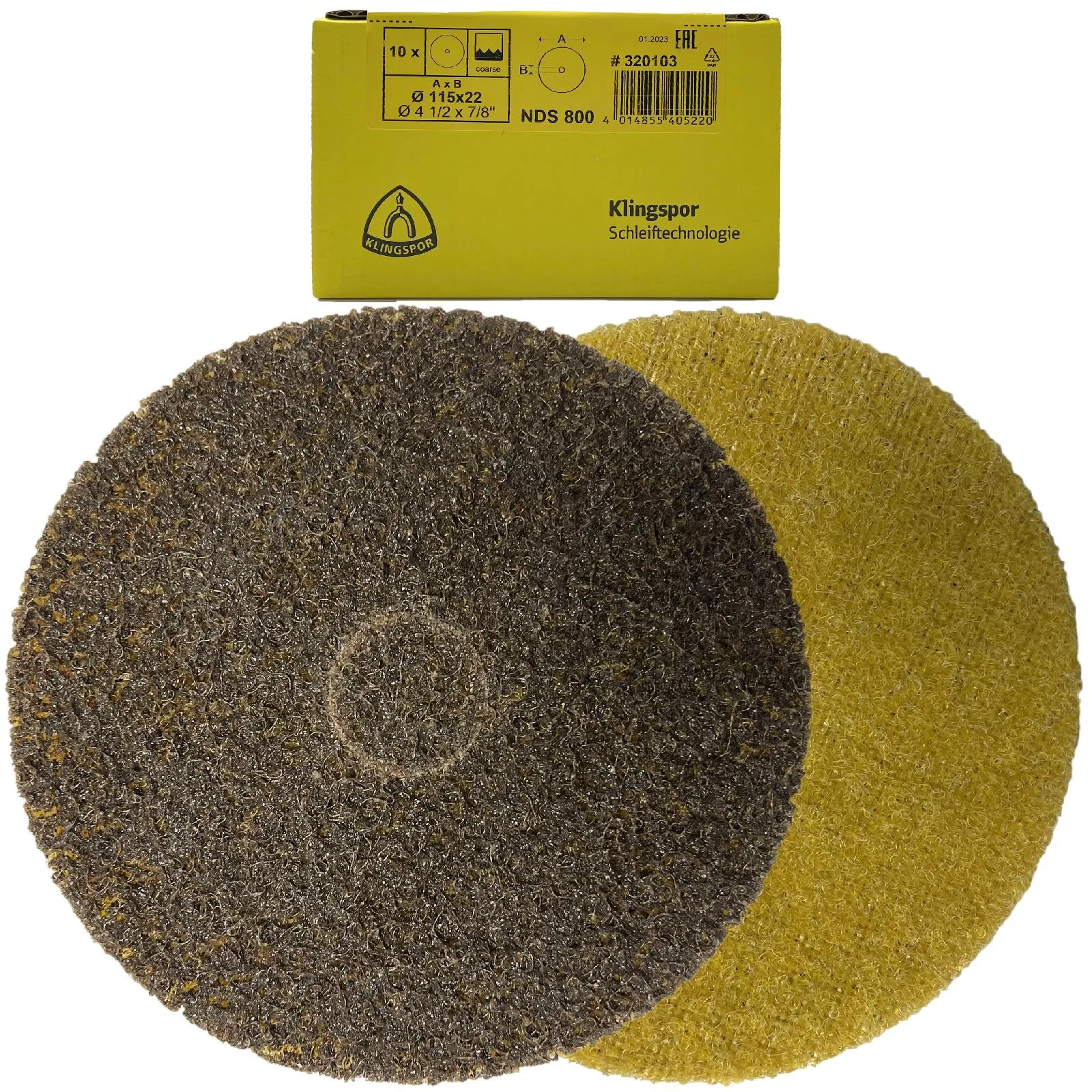 Klingspor Non Woven Web Discs for Metals Stainless Steel Like Scotch Brite 115mm