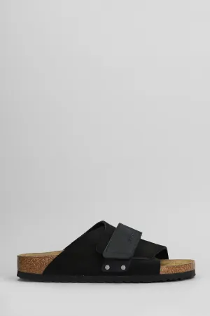 Kyoto Flats in black suede