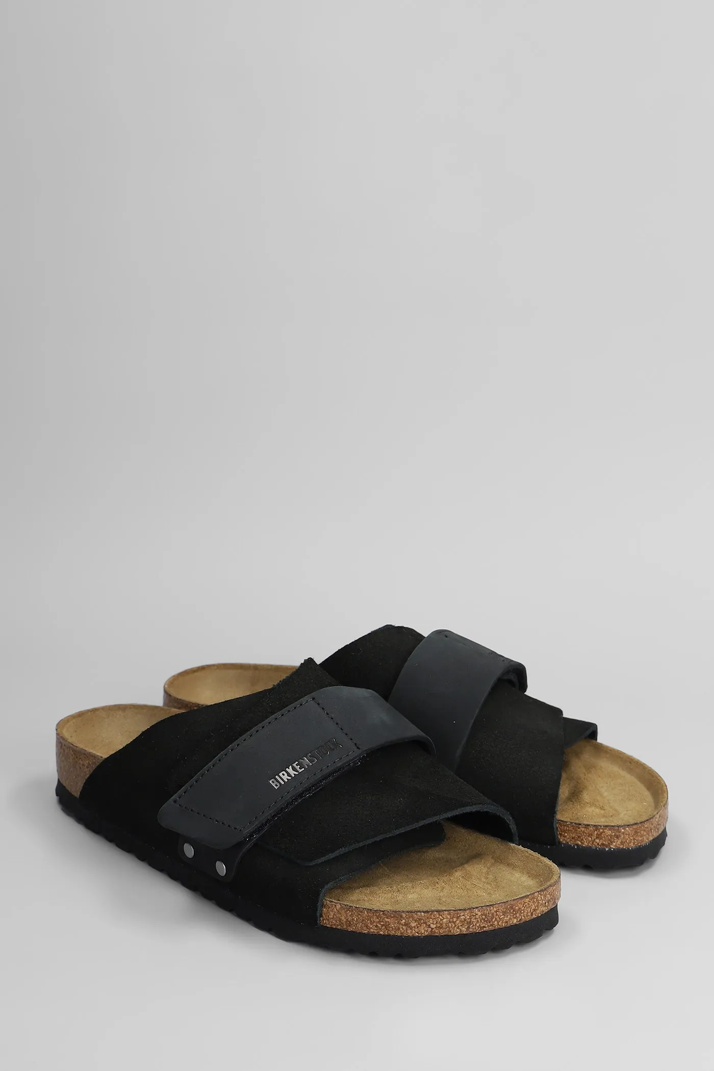 Kyoto Flats in black suede