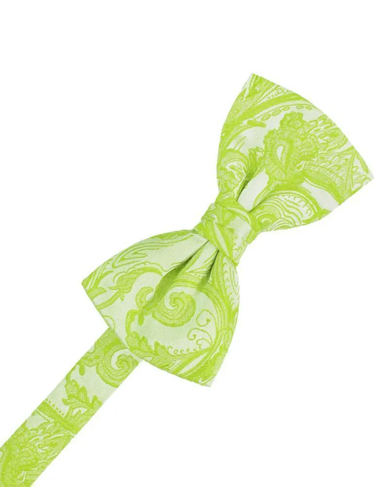 Lime Tapestry Kids Bow Tie