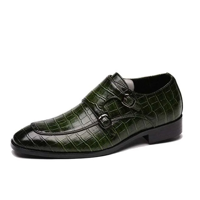 Men's High-Quality Square Toe Formal Dress Leather Shoes Italian Loafers Brogue Shoe