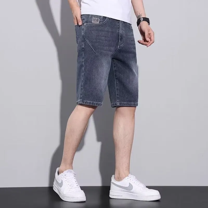 Men’s Summer Denim Shorts | Loose Fit 5-Point Stretch