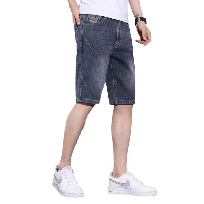 Men’s Summer Denim Shorts | Loose Fit 5-Point Stretch