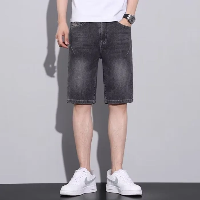 Men’s Summer Denim Shorts | Loose Fit 5-Point Stretch