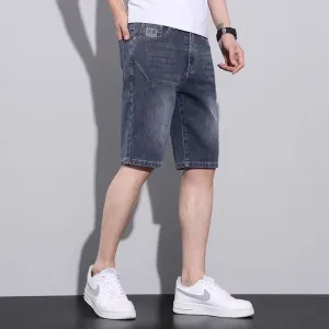 Men’s Summer Denim Shorts | Loose Fit 5-Point Stretch
