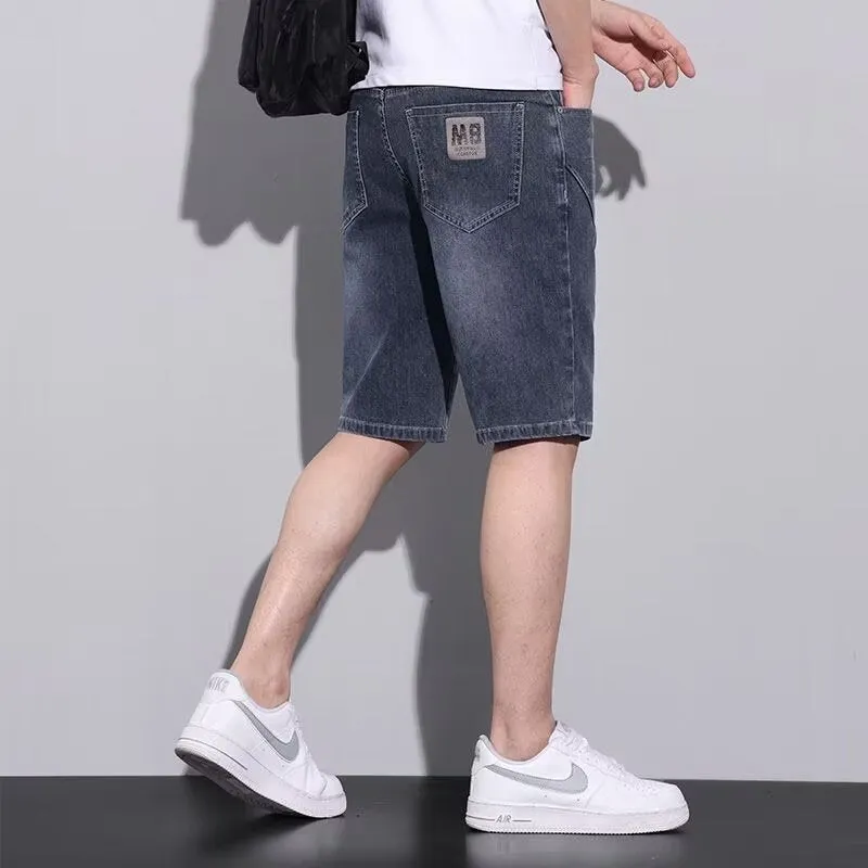 Men’s Summer Denim Shorts | Loose Fit 5-Point Stretch