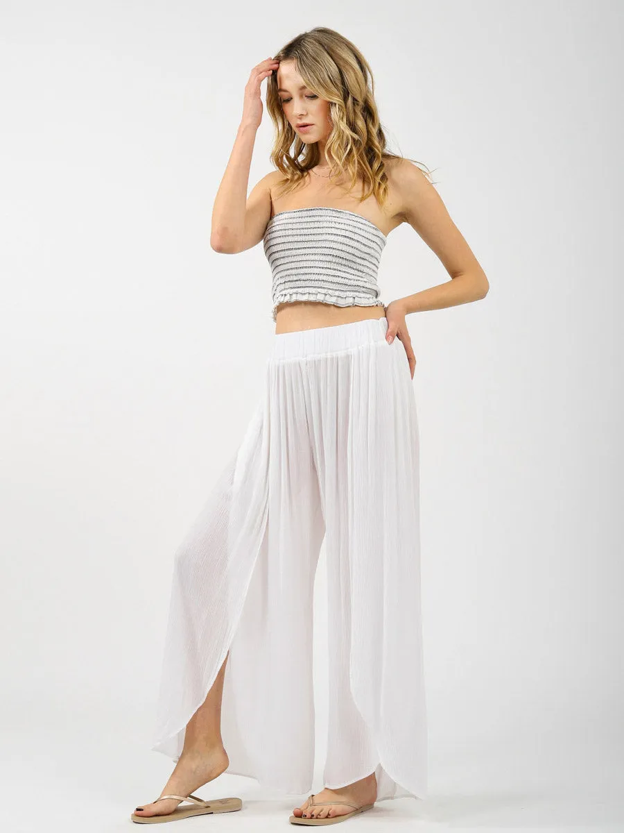 Miami Split Leg Pant White