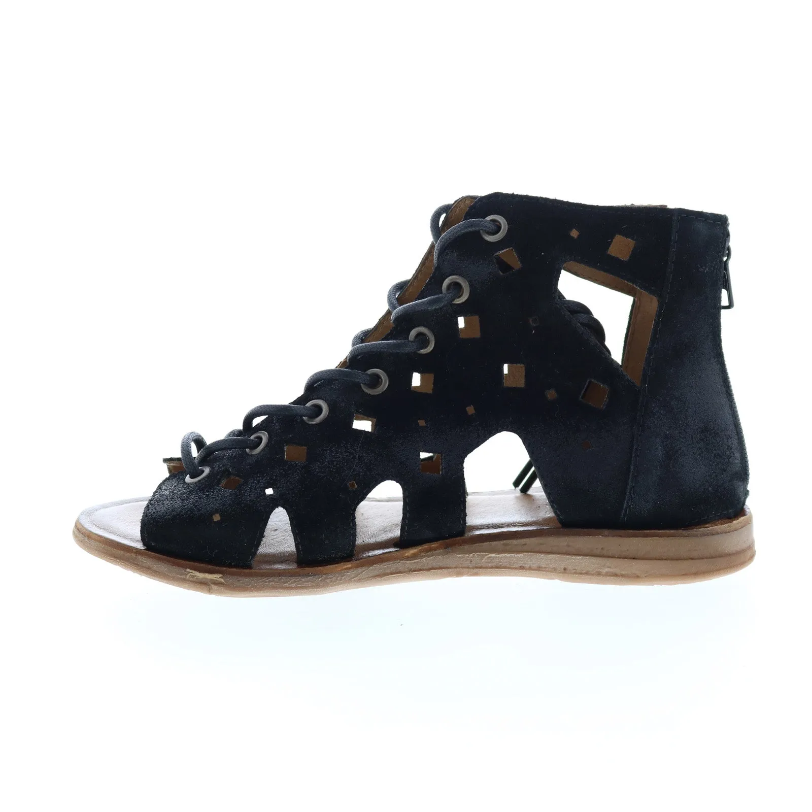 Miz Mooz Florence 279012 Womens Black Suede Gladiator Sandals Shoes