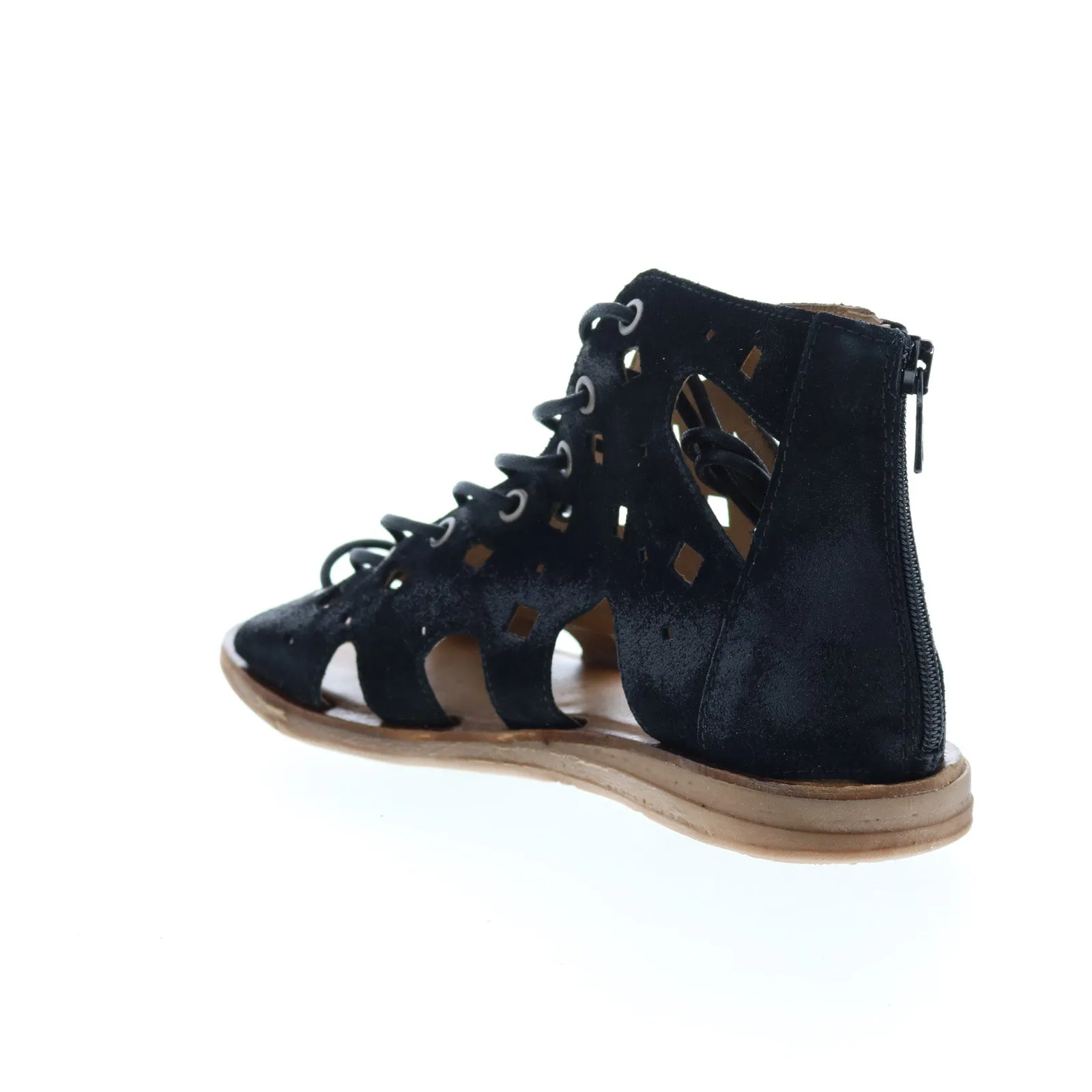 Miz Mooz Florence 279012 Womens Black Suede Gladiator Sandals Shoes