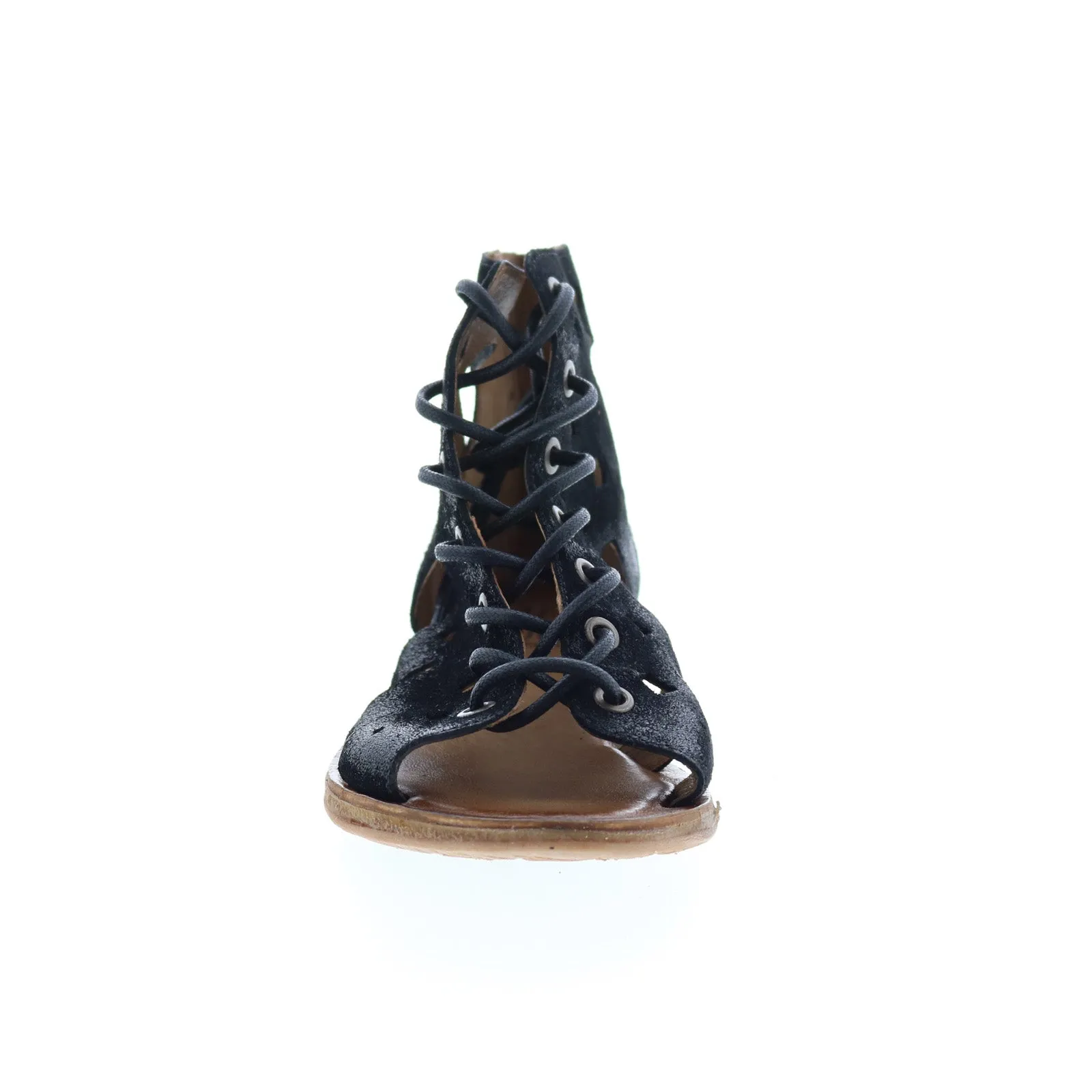 Miz Mooz Florence 279012 Womens Black Suede Gladiator Sandals Shoes