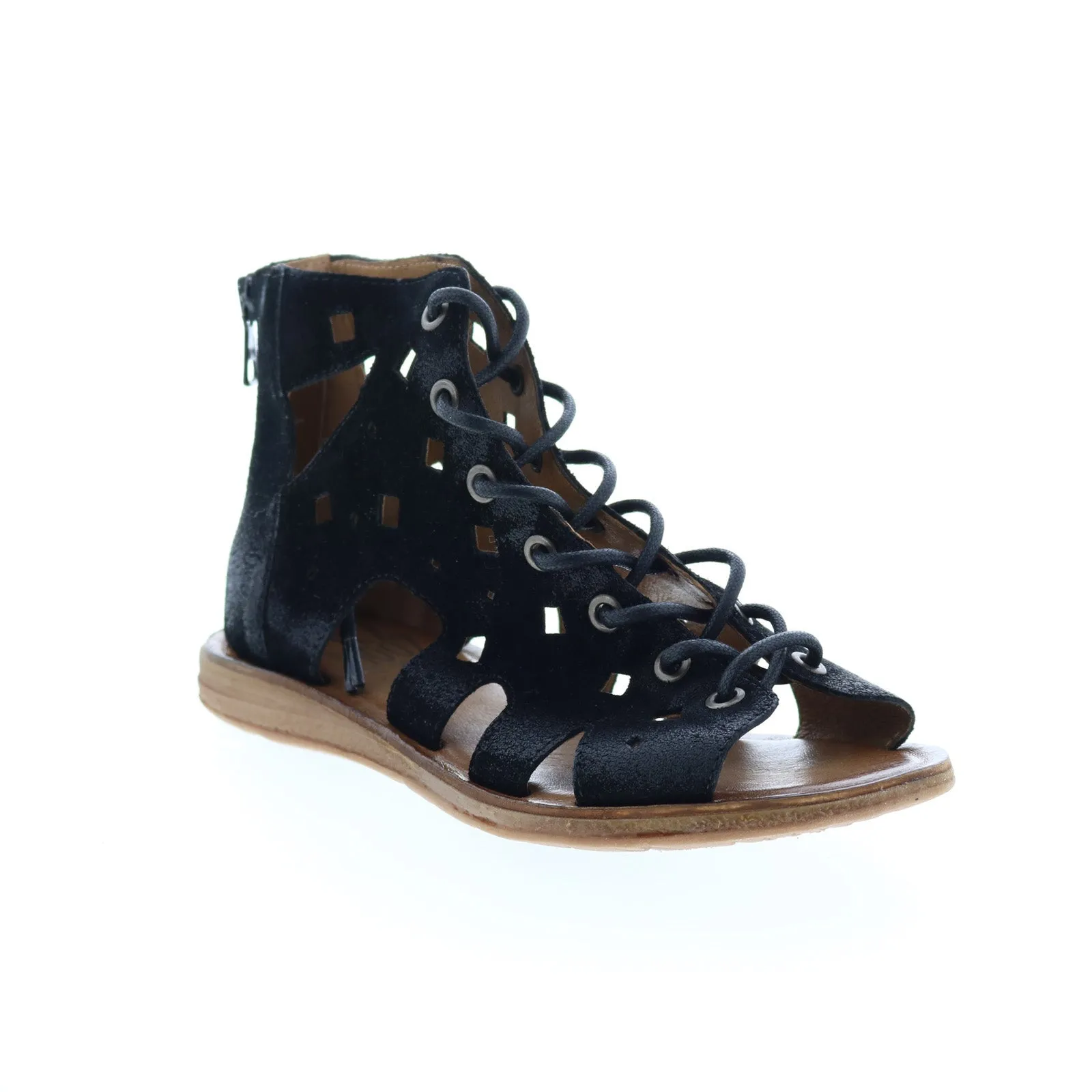 Miz Mooz Florence 279012 Womens Black Suede Gladiator Sandals Shoes