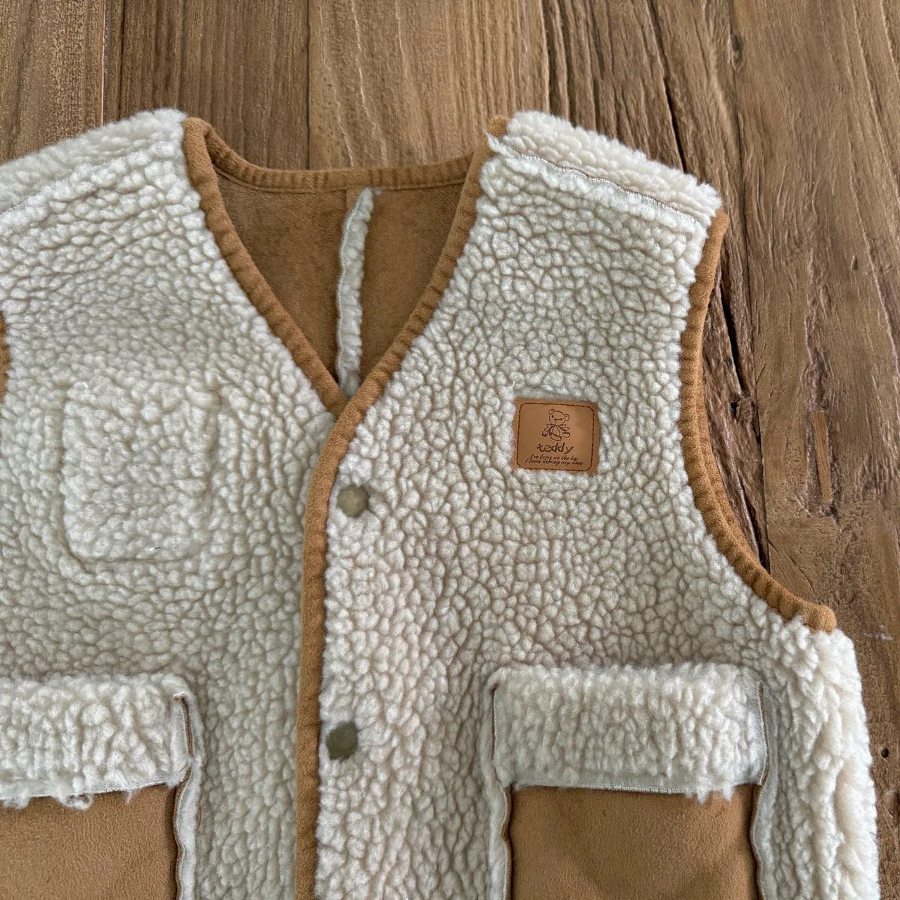 Moody Reversible Faux Suede and Sherpa Vest