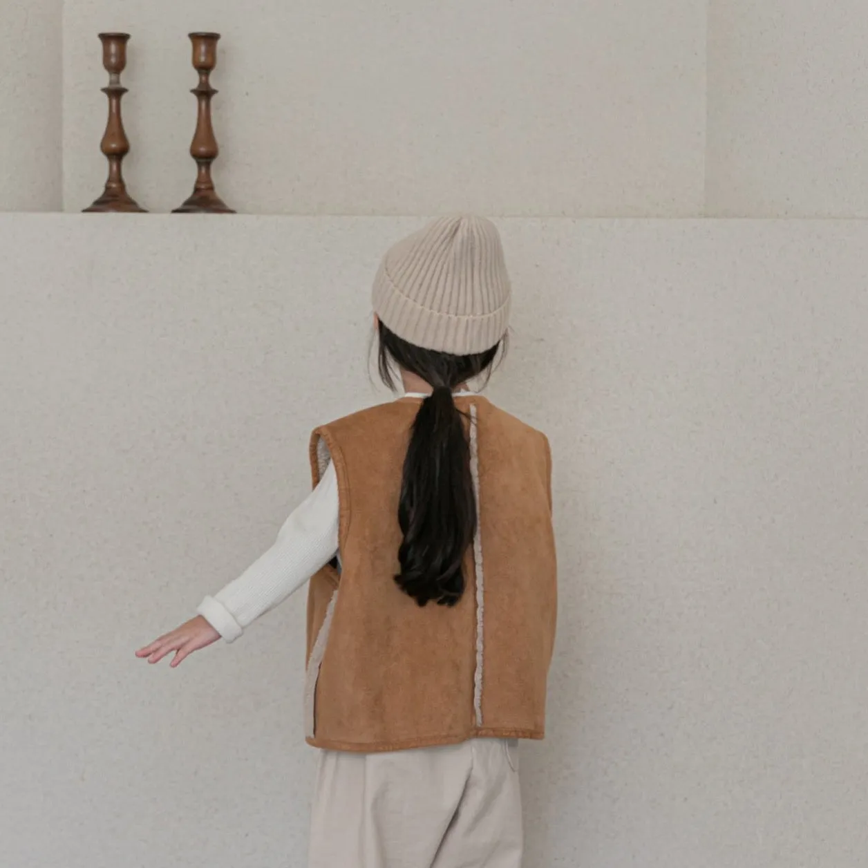 Moody Reversible Faux Suede and Sherpa Vest