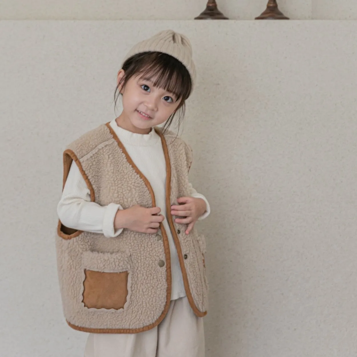 Moody Reversible Faux Suede and Sherpa Vest