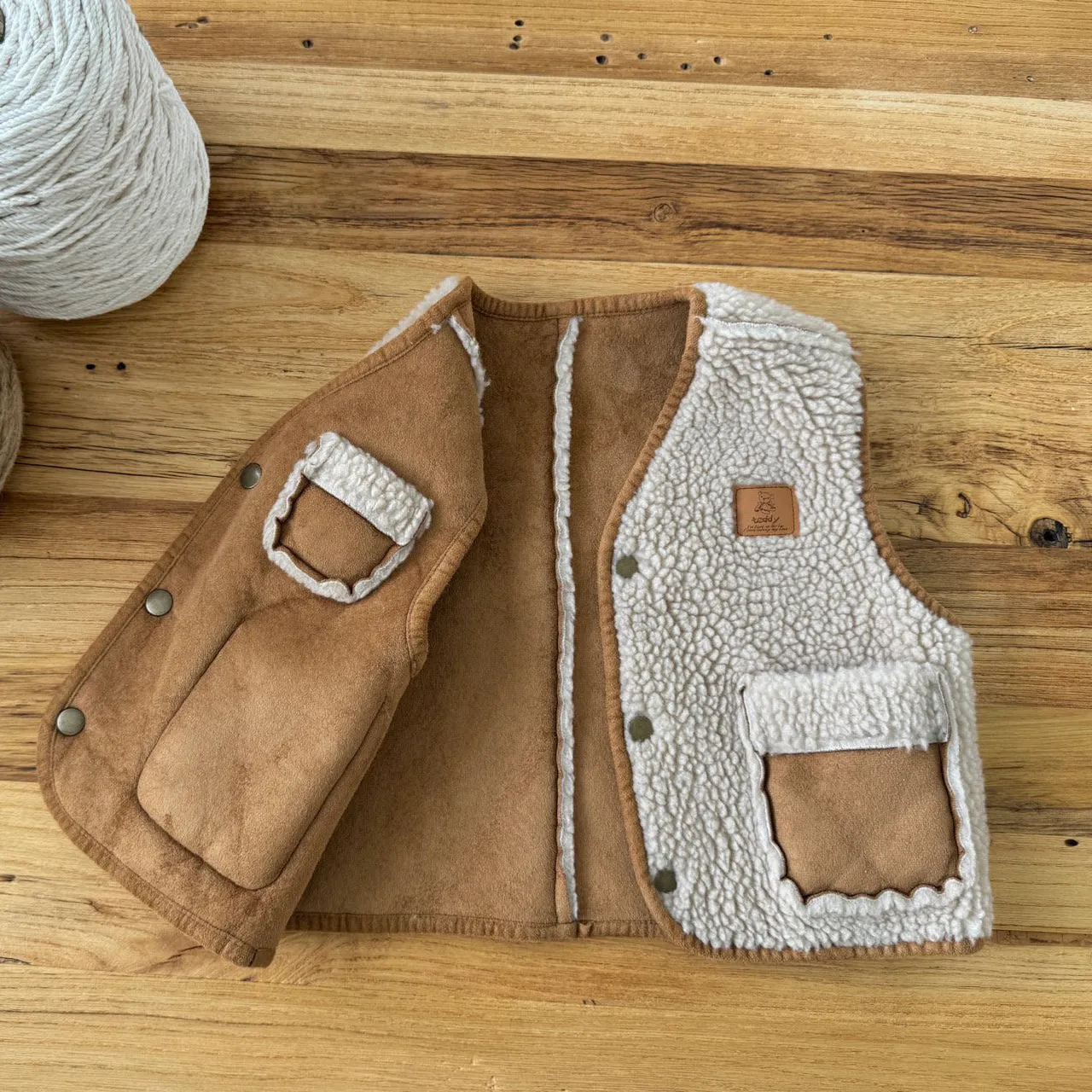 Moody Reversible Faux Suede and Sherpa Vest