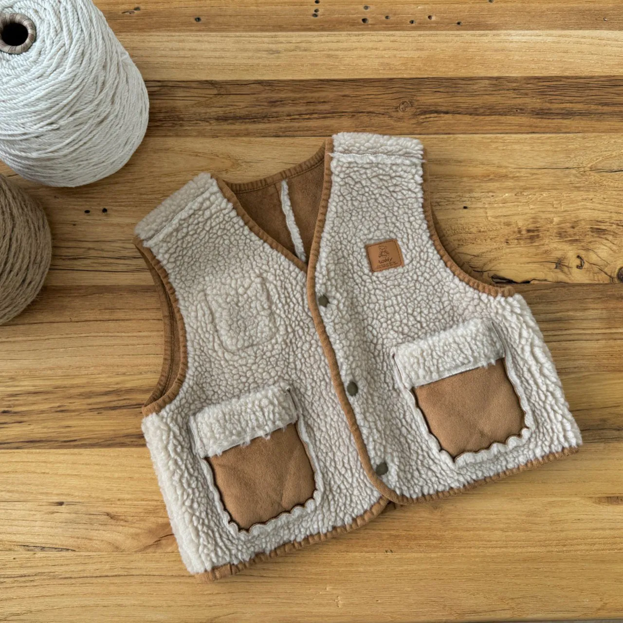 Moody Reversible Faux Suede and Sherpa Vest