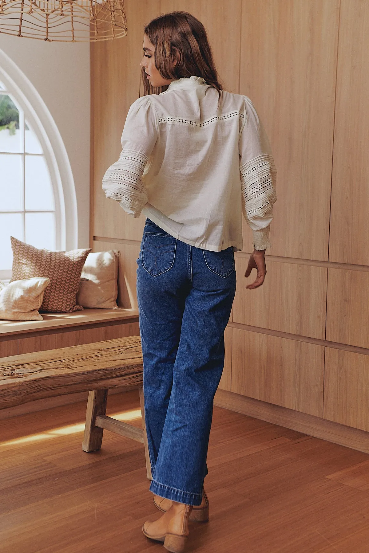 Mystical Embroidery Blouse- Ivory ~ MOS the label