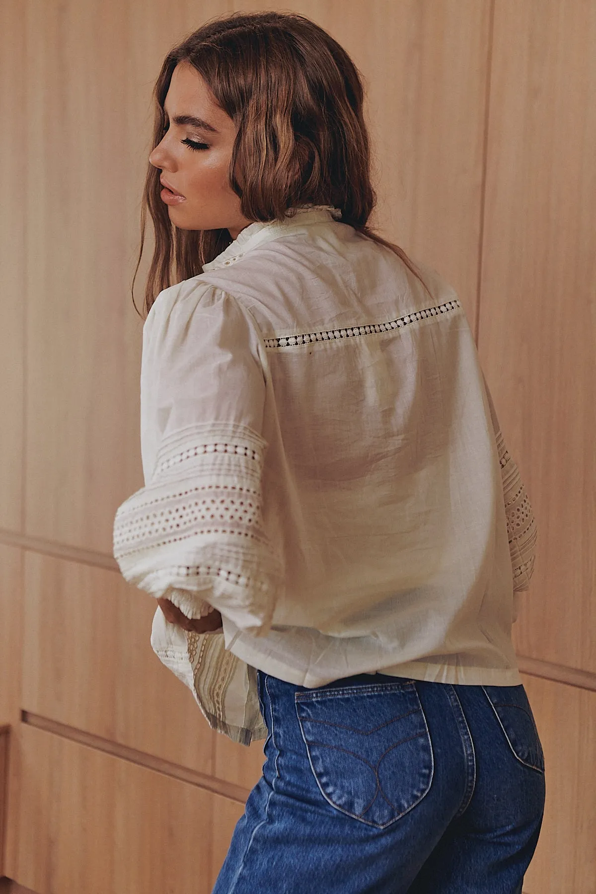 Mystical Embroidery Blouse- Ivory ~ MOS the label