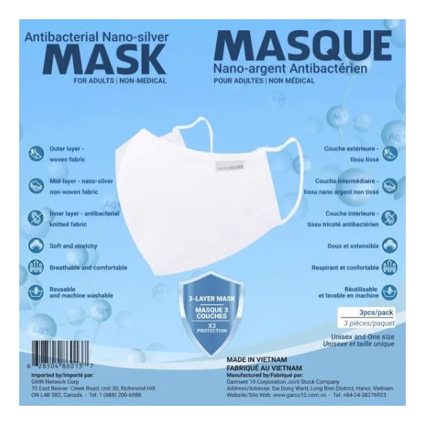 Nano Silver Adult Masks Green