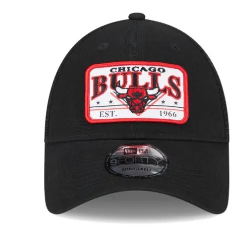 NBA Plate Oversized Patch Trucker 9FORTY Adjustable Hat