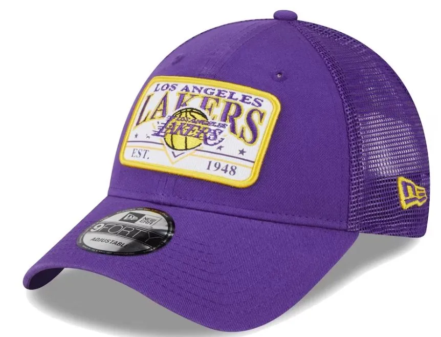 NBA Plate Oversized Patch Trucker 9FORTY Adjustable Hat