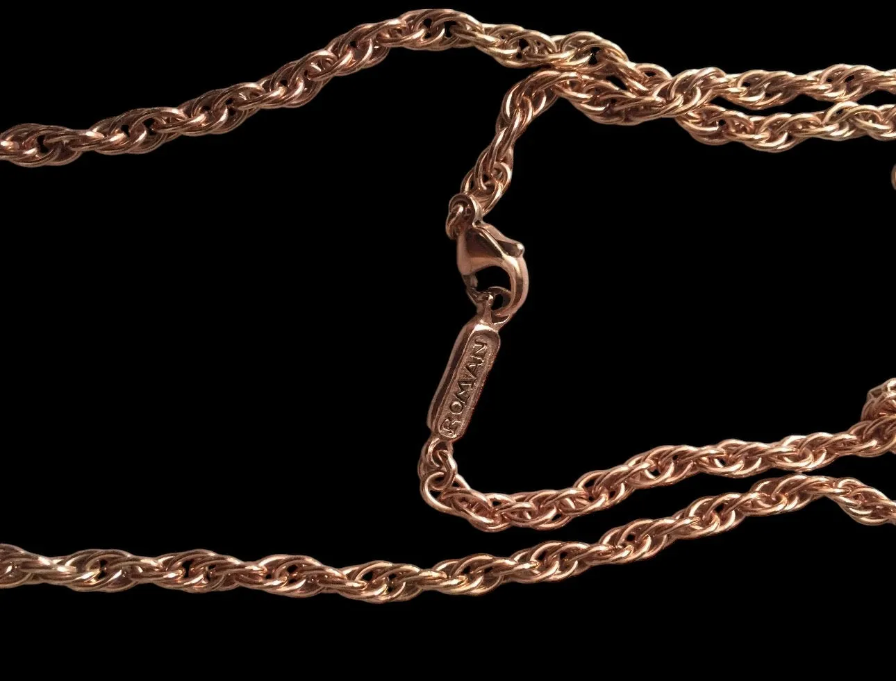 Necklace - Rose Crescent Moon & Dimaond